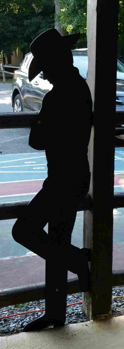 lifesize silhouette sleeping cowboy silhouette shadow 